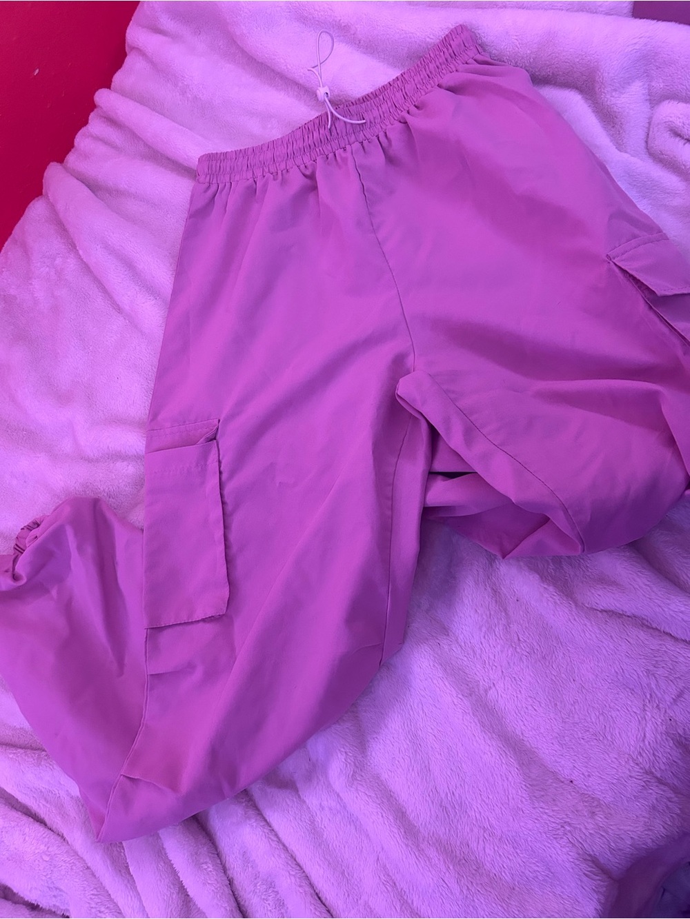 SHEIN Bubblegum Pink Elastic Waist Jogger Pants